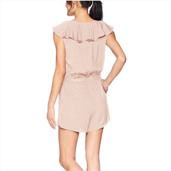 Roxy Cool Your Heart Pink Swiss Dot Romper - Picture 2 of 5